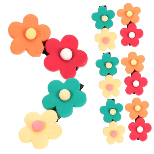 LRXIYODE 8 Stck. Teiliges Blumen Haarspangen für Mädchen Süße und Rutschfeste Haarclips Verschiedenen Farben für Feines und Dickes Haar Kleinkindern von LRXIYODE