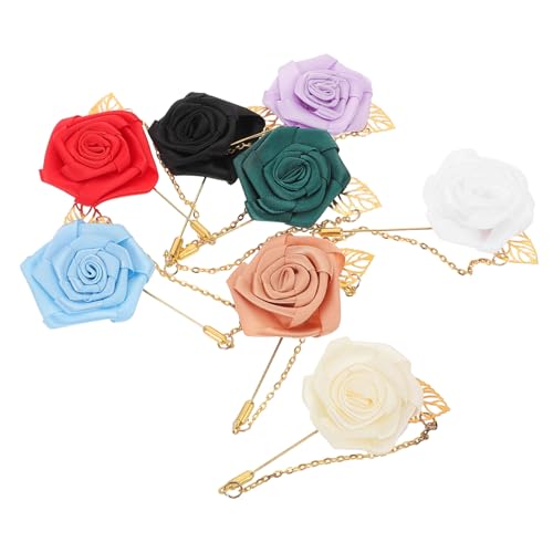 LRXIYODE 8 Stück Teiliges Ansteckblumen mit Leichte Vielseitige Broschen für Herren Hochzeits und Partyaccessoires Minimalistisches Design Passend für Anzüge und Festliche Outfits von LRXIYODE