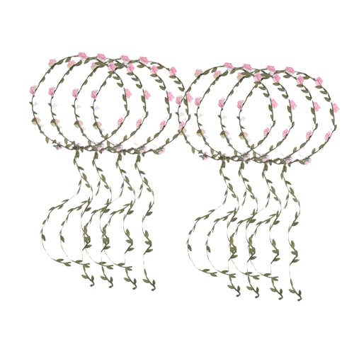 LRXIYODE 8 Stück Teiliges Braut-blumenhaarband in Rosa Leichter Floraler Kopfschmuck mit Langlebigen Kunstblumen für Hochzeiten Strandurlaube Fotoshootings und Festliche Anlässe von LRXIYODE