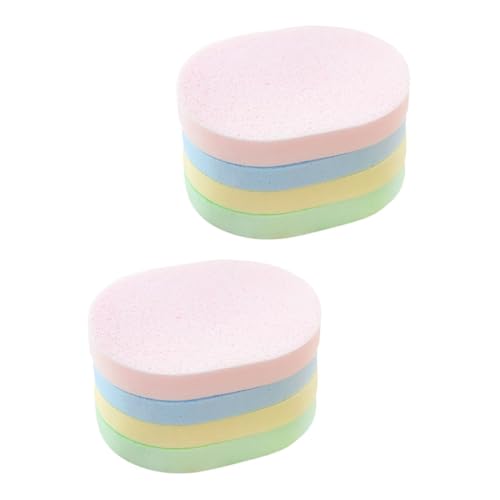 LRXIYODE 8 Stück Teiliges Gesichtsreinigungsschwämme Weich Sanft Porentief Wiederverwendbar Makeup Entferner Pads für Hauttypen Kompakt und Leicht für Tägliche Pflege Zufällige Farbe von LRXIYODE