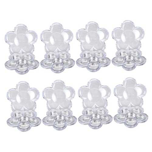 LRXIYODE 8 Stück Teiliges Kleine Sechsfach Unterteilte Makeup Box aus Blütenform Farbig Nachfüllbar für Lippenstift Concealer Lidschatten Tragbar für Reisen und DIY Kosmetik von LRXIYODE