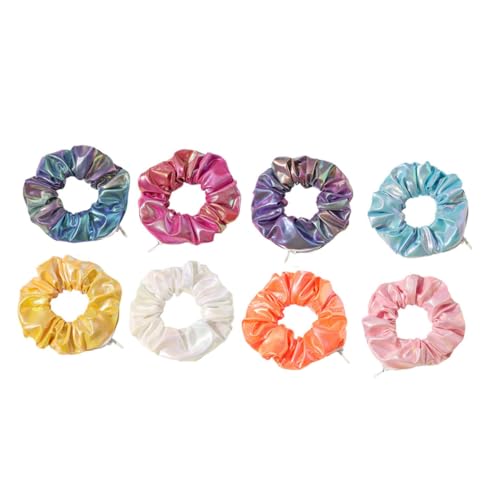 LRXIYODE 8 Stück Teiliges Kreative Pu haarring Farbverlauf Haargummi für Mädchen Elastisch Modisch Vielseitig Haarschmuck Damen Geeignet von LRXIYODE