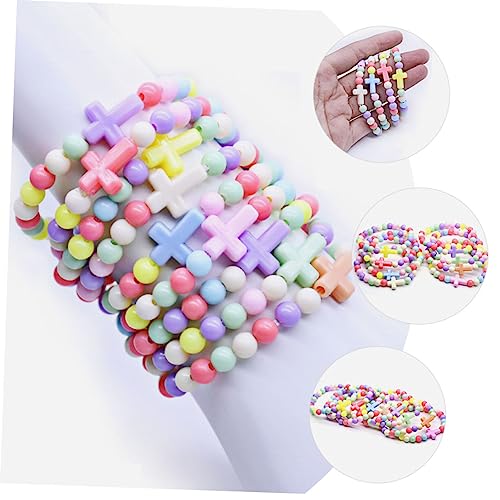 LRXIYODE 8 Stück Teiliges Kreuz Armband für Damen und Herren Leichtes Vintage Design mit Glatten Kanten Modisches Schmuckstück für Alltag und Festliche Anlässe für Familie Zufällige Farbe von LRXIYODE