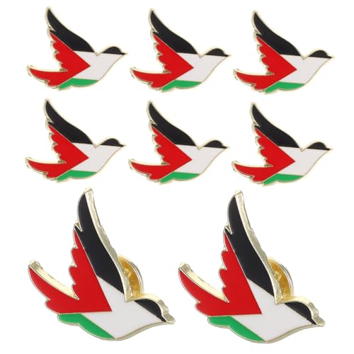 LRXIYODE 8stücke Palästina-anstecker Aus Metall Mit Palästinensischer Flagge Broschennadeln Für Kleidung Taschen Und Accessoires von LRXIYODE