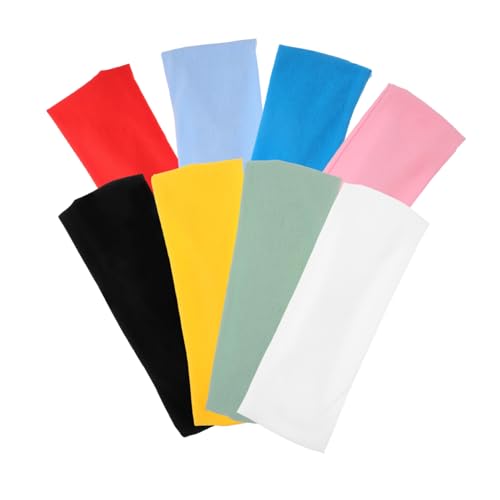 LRXIYODE 8 Stück Teiliges Yoga Stirnband Damen Elastisch Atmungsaktiv Schweißband Haarband für Sport Fitness Workout Weich Bequem Langlebig Vielseitig Passend für Kopfgrößen von LRXIYODE