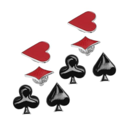 LRXIYODE 8stücke Teiliges Poker Broschen Mit Herzen Und Kreuzen Niedliche Emaille Für Jacken Rucksäcke Und Schals Langlebige Anstecknadeln Für Männer Und Frauen von LRXIYODE