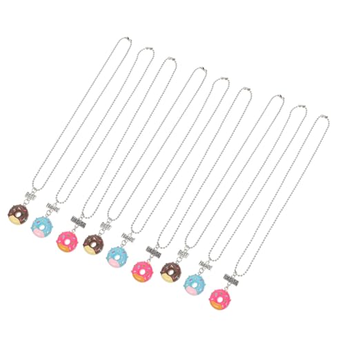 LRXIYODE 9 Stück Teiliges Freundschafts ketten Tragbaren Filigranen Donut anhängern Dekorative Freundinnen halsketten Für Mädchen Geschenkidee zum Geburtstag und Abschluss von LRXIYODE