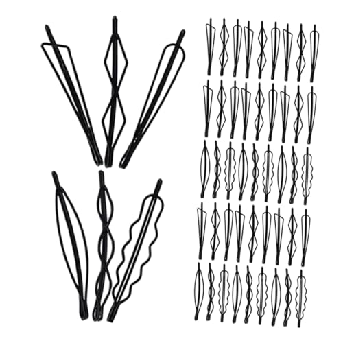 LRXIYODE 90 Stück Teiliges Vintage Haarklammer Schwarz Leichte Metall Bobby Pins mit Geometrischem Design Dekorative Haarklammern für Frauen und Mädchen für Ponytail Hochsteckfrisuren von LRXIYODE