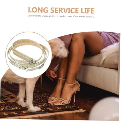 LRXIYODE Abnehmbare Cross Knöchelriemen Schnürsenkel für High Heels Leichtes Modisches Design Komfortabel und Einfach Anzulegen Stilvolle Riemchen Schuhe für Damen Goldfarben von LRXIYODE