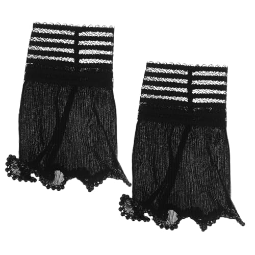 LRXIYODE Abnehmbare Spitzenärmel mit Perlenbesatz Dekorative Rüschen Manschetten Warme Leichte Handgelenk Accessoires für Pullover Bluse Mantel Vielseitig für Freizeit und Festlichkeiten von LRXIYODE