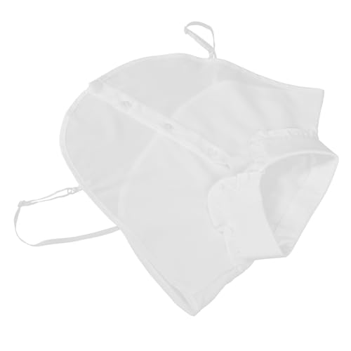 LRXIYODE Abnehmbarer Damen Spitzen Kragen Leichter Falscher Blusenkragen mit Rüschendekor Klassischer Weißer Fake Collar Vielseitiges Oberteil für Pullover und Blusen Elegantes von LRXIYODE