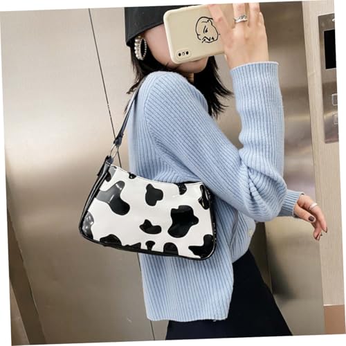 LRXIYODE Adorable Kuhmuster Umhängetasche Damen PU Handtasche Mittelgroß Angenehm Großes Fassungsvermögen Alltag Freizeit Stylish von LRXIYODE