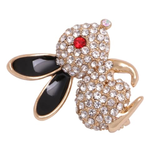 LRXIYODE Alloy Modische Kleine Weiße Kaninchen Brosche mit Voll Funkelnden Diamanten Robuste Anstecknadel Eleganter Schmuck für Damen Kleidung und Besondere Anlässe von LRXIYODE