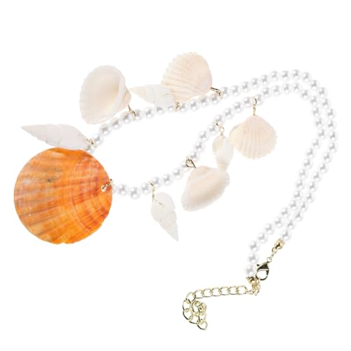 LRXIYODE Anhänger Halskette mit Kunstperlen für Damen Boho Strand Schmuck Leicht und Elegant für Sommerurlaub und Verschiedene Anlässe von LRXIYODE