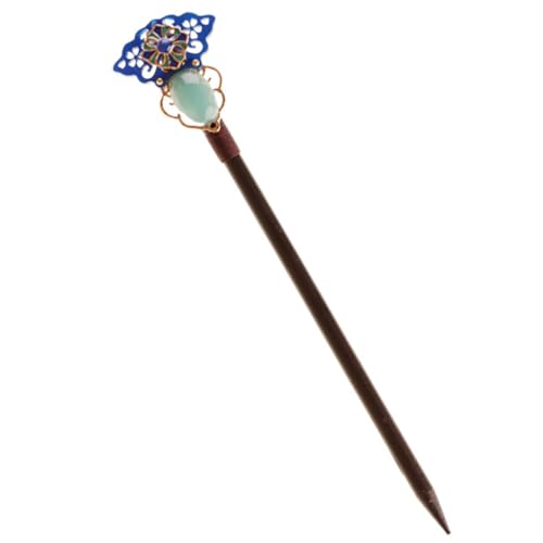 LRXIYODE Antike Chinesische Holzhaarnadel mit Floraler Verzierung Eleganter Haarschmuck im Vintage Stil für Damen Gleitender Haarstab für Partys Alltag und Festliche Anlässe von LRXIYODE