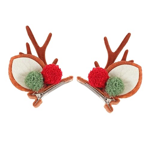 LRXIYODE Antler Haarspangen Weihnachten Haarschmuck Rentier Geweih Clips für Mädchen Festliche Party Deko Material Langlebig und Auffällig von LRXIYODE