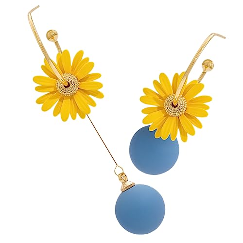 LRXIYODE Asymmetrische Daisy Ohrringe für Damen Trendige Blumenohrringe mit Perlendesign für Partys und Besondere Anlässe Boho Stil LRXIYODE Asymmetrische Daisy Ohrringe für Damen Trendige Blumenohrringe mit Perlendesign für Partys und Besondere Anlässe Boho Stil von LRXIYODE
