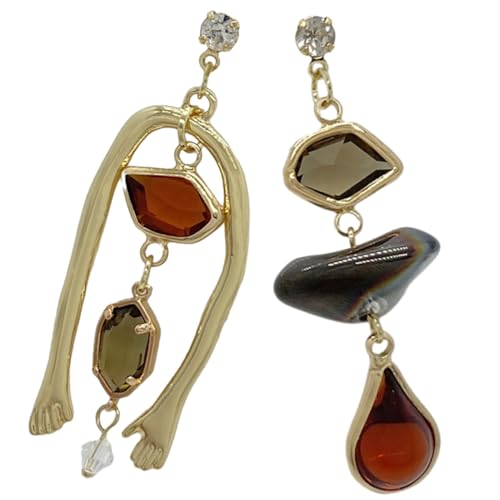 LRXIYODE Asymmetrische Damenohrringe Abstrakte Kunst Ohrhänger Leicht und Modisch für Alltag Party Reise Geeignet Stilvolle Ohrstecker für Mädchen und Frauen von LRXIYODE