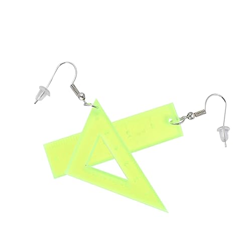 LRXIYODE Kreative Lineal Ohrringe Für Frauen Dreieckige Regel Ohrhänger in Gelb Modischer Schmuck Für Besondere Anlässe Einzigartiges Design Für Jeden Stil Für Mädchen Und von LRXIYODE