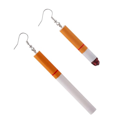 LRXIYODE Asymmetrische Ohrstecker Damen Kreative Zigarettenform Ohrringe Einzigartige Schmuck Eardrop Accessoires Modisch Komfortabel Tragefreundlich Geschenkidee von LRXIYODE