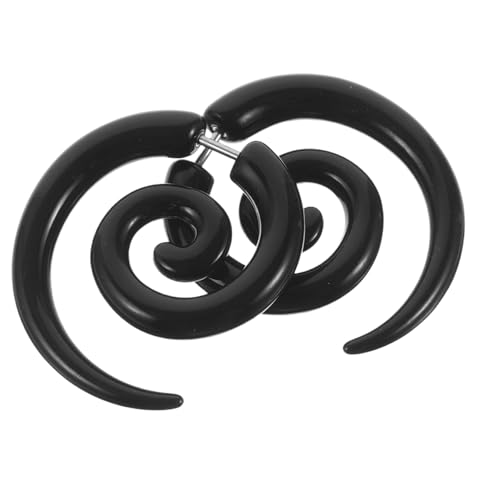 LRXIYODE Asymmetrische Schnecken Spiralohrringe aus mit Flügelform Leicht und Komfortabel Vielseitig als Fake Hoop oder Ohrstecker für Damen Langlebig und Rostfrei für Alltag und Party von LRXIYODE