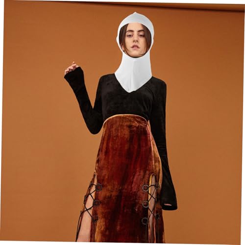 LRXIYODE Atmungsaktive Balaclava Ski Maske Mercerisierter Baumwolle UV Schutz Sommer Kühlendes Stirnband und Halstuch für Herren und Damen Ethno Stil Weiß Vielseitig für Outdoor und Sport von LRXIYODE