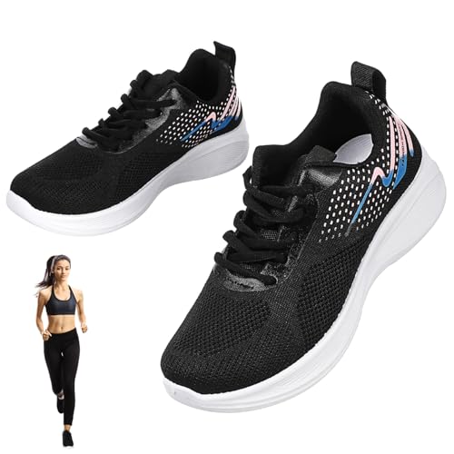 LRXIYODE Atmungsaktive Damen Sneaker mit Rutschfester Sohle Leichte Mesh Sportschuhe für Fitness Laufen Tennis und Alltag Modische Vielseitige Mädchen Laufschuhe von LRXIYODE