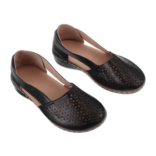 LRXIYODE Atmungsaktive Damensandalen mit Blockabsatz Geschlossener Zehenkappe Modischem Hohlraumdesign Minimalistischer Stil Vielseitig Kombinierbar für Sommer und Outdoor Schwarz LRXIYODE Atmungsaktive Damensandalen mit Blockabsatz Geschlossener Zehenkappe Modischem Hohlraumdesign Minimalistischer Stil Vielseitig Kombinierbar für Sommer und Outdoor Schwarz von LRXIYODE