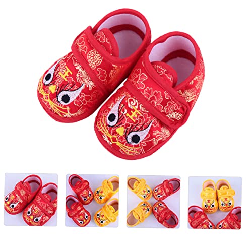 LRXIYODE Babyschuhe Sanft und Bequem mit Rutschfester Sohle Tigerkopf Design Atmungsaktiv für Monate Kleinkinder Lernschuhe Geschenkidee von LRXIYODE