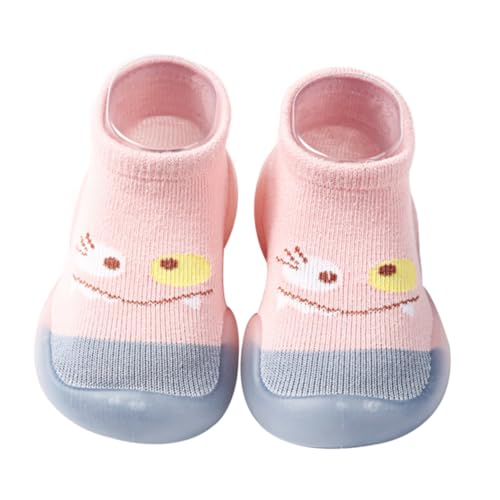 LRXIYODE Babysocken Schuhe aus Reiner Baumwolle Leicht und Rutschfest Frühling herbst Dünn Bequeme Prewalker für Kleinkinder Modisch und Sicher für Drinnen Rosa von LRXIYODE