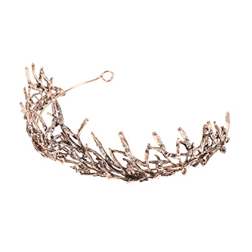 LRXIYODE Barockstil Braut Krone Tiara mit Funkelnden Strasssteinen Leichtes Langlebiges Haarschmuck Accessoire für Hochzeit Party Fotoshooting Eleganter Damen Kopfschmuck von LRXIYODE