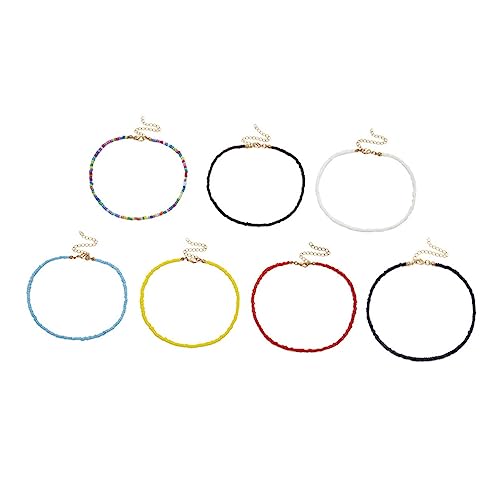 LRXIYODE Schwarze Perlenhalskette Für Damen Schlüsselbeinkette Aus Reisperlen Einfacher Halskettenschmuck Für Frauen Und Mädchen Modeschmuck Für Strandpartys Und Veranstaltungen von LRXIYODE