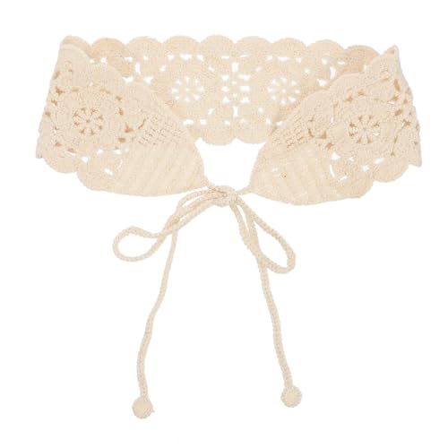 LRXIYODE Beiger Spitzen falscher Kragen Haarband Damen Vielseitiges Multi purpose Fake Collar Retro Stil Baumwollmaterial Charmantes Accessoire für Partys und Alltag von LRXIYODE