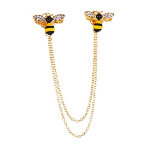 LRXIYODE Bienenbrosche mit Strasssteinen Modische Anstecknadel für Herren und Damen Eleganter Insekten lapel pin Vielseitiges Prom accessoire für Anzug Leicht und Langlebig Passend für von LRXIYODE