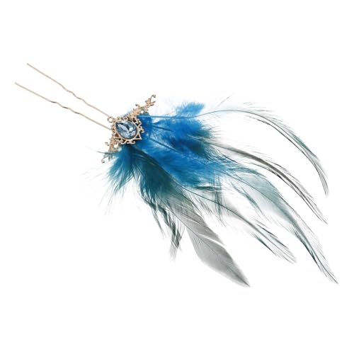 LRXIYODE Blaue Chinesische Haarnadeln mit Lange Retro Haarstäbchen für Damen Handgefertigte Leichte Haarpins mit Fließendem Quasten Design für Hochzeiten und Partys von LRXIYODE