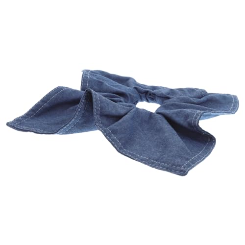 LRXIYODE Blaues Elastisches Haargummi Quadratisch Damen Haarschmuck Vielseitig als Haarband Pferdeschwanzhalter Haartuch Geeignet für Dickes Lockiges Haar Denim Stoff Einfach zu Verwenden von LRXIYODE