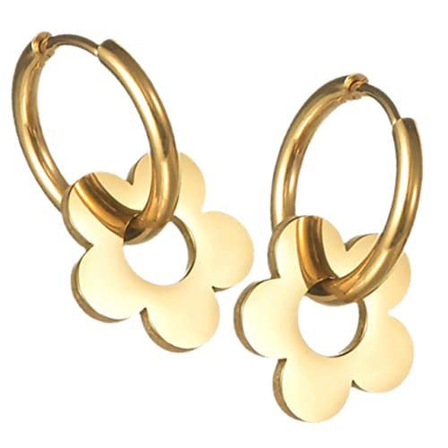 LRXIYODE Blumen Creolen Ohrringe Titanstahl Dangle Ohrringe für Frauen Geeignet für Besondere Anlässe und Alltag und LRXIYODE Blumen Creolen Ohrringe Titanstahl Dangle Ohrringe für Frauen Geeignet für Besondere Anlässe und Alltag und von LRXIYODE