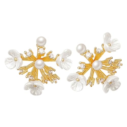 LRXIYODE Blumen Ohrstecker Damen Chic Blumen Design Ohrschmuck Ohrringe für Frauen Alltag Festlich Elegant Oxidationsbeständig Modisch Kombinierbar von LRXIYODE