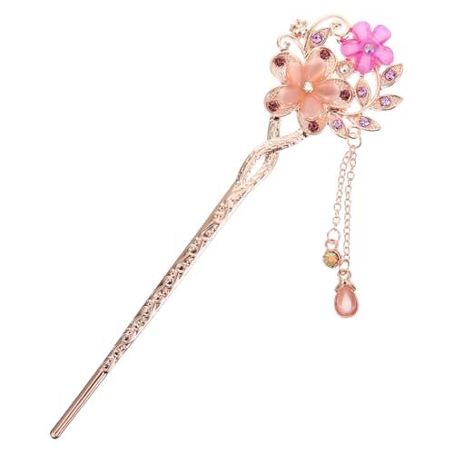LRXIYODE Blumen-haarstab Haarnadel Mit Katzenauge Edelstein Chinesische Vintage Haaraccessoires Für Damen Ethno-stil Haarschmuck Für Stilvolle Hochsteckfrisuren von LRXIYODE