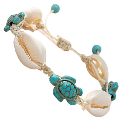 LRXIYODE Bohemian Fußkettchen Muschel Armband mit Schildkröten anhänger Verstellbares Strand Schmuck Accessoire für Damen Sommer Outfit für Strand und Urlaub von LRXIYODE