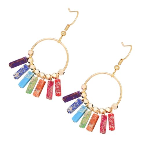 LRXIYODE Böhmische Damen Ohrringe Türkisfarben Quastenohrringe Ohrhänger Bunt Boho Style Für Mädchen Alltag Party Urlaub Arbeit Schule von LRXIYODE