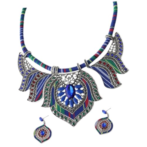 LRXIYODE Schmuckset Für Damen Mit Halskette Und Ohrringen Im Bohemian Stil Modeschmuck-set Für Partys Strandhochzeiten Und Jubiläen Ethno-stil Schmuck-set von LRXIYODE