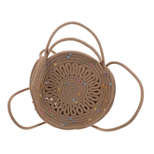 LRXIYODE Boho Crossbody Umhängetasche Damen Leichtes Baumwollseil Gewebte Mini Tasche Sommer Strand Handtasche Kompakt Tragbar Freizeit Alltag von LRXIYODE