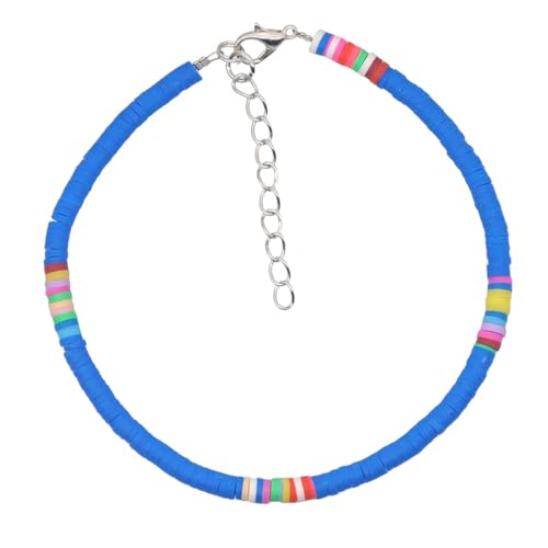 LRXIYODE Boho Fußkettchen Verstellbar Polymer Clay Fußschmuck Damen Mädchen Langlebig Bunte Freundschaft Fußkette Schmuck Anklet Fußkette von LRXIYODE