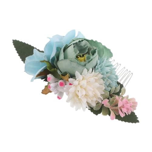 LRXIYODE Boho Hochzeits Haarkamm mit Künstlichen Blumen Leichter Brautschmuck für Strand und Outdoor Hochzeiten Sicherer Halt Romantisches Design für Frauen Elegantes Haaraccessoire von LRXIYODE