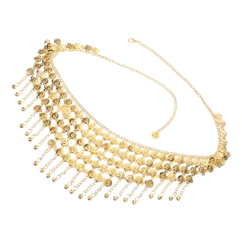 LRXIYODE Boho Taillenkette Damen mit Fransen und Glocken Leichte Metall Bauchtanz Kette für Tanzauftritte Kultur Schmuck Verstellbarer Hüftgürtel mit Klingelnden Anhängern Modisches von LRXIYODE