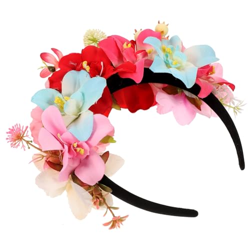 LRXIYODE Braut Blumen Haarreif Künstlicher Blumenkranz Stirnband mit Verstellbarem Band für Hochzeiten Partys Fotoshootings und Festliche Anlässe Damen Kopfschmuck Elegant und Charmant von LRXIYODE