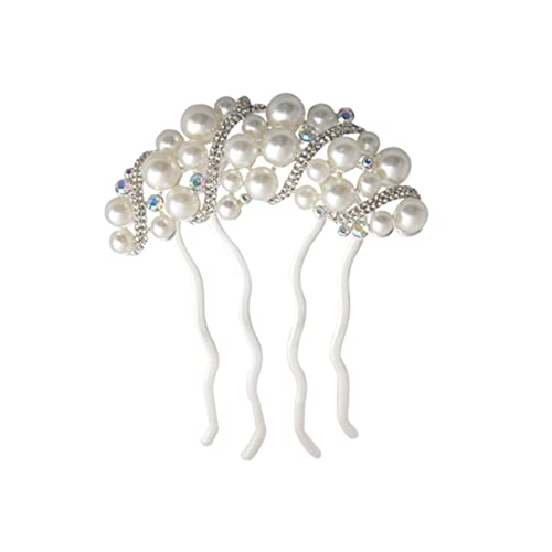 LRXIYODE Braut Perlen Haarnadel mit Strass Hochzeits Haarschmuck für Frauen und Mädchen Eleganter Kopfschmuck für Braut Party und Prinzessin Styling von LRXIYODE