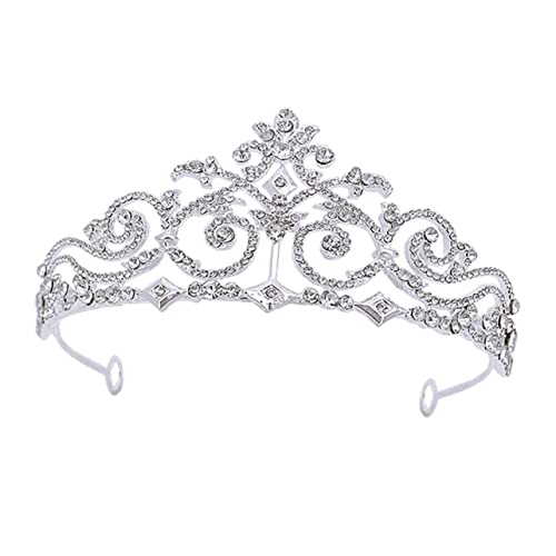 LRXIYODE Braut Tiara Strass Krone Haarschmuck Elegant Damen Haarreif für Hochzeit Party Fotoshooting Glänzende Prinzessin Krone für Mädchen und Frauen Festlicher Kopfschmuck von LRXIYODE