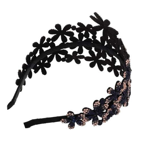 LRXIYODE Breiter Strass Haarreif Damen Elegant Anti rutsch Haarband Brautschmuck für Hochzeit Party Alltag Robustes Material Graue Haare Abdeckend Vielseitiges Modeaccessoire von LRXIYODE